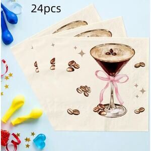 Espresso Martini Cocktail Napkins 24 Ct Bachelorette Party Bridal Bridesmaids